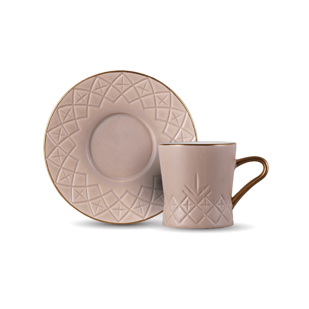 Dorsch - Blush Geometric Espresso Cup Set - 6pcs - Urban Home