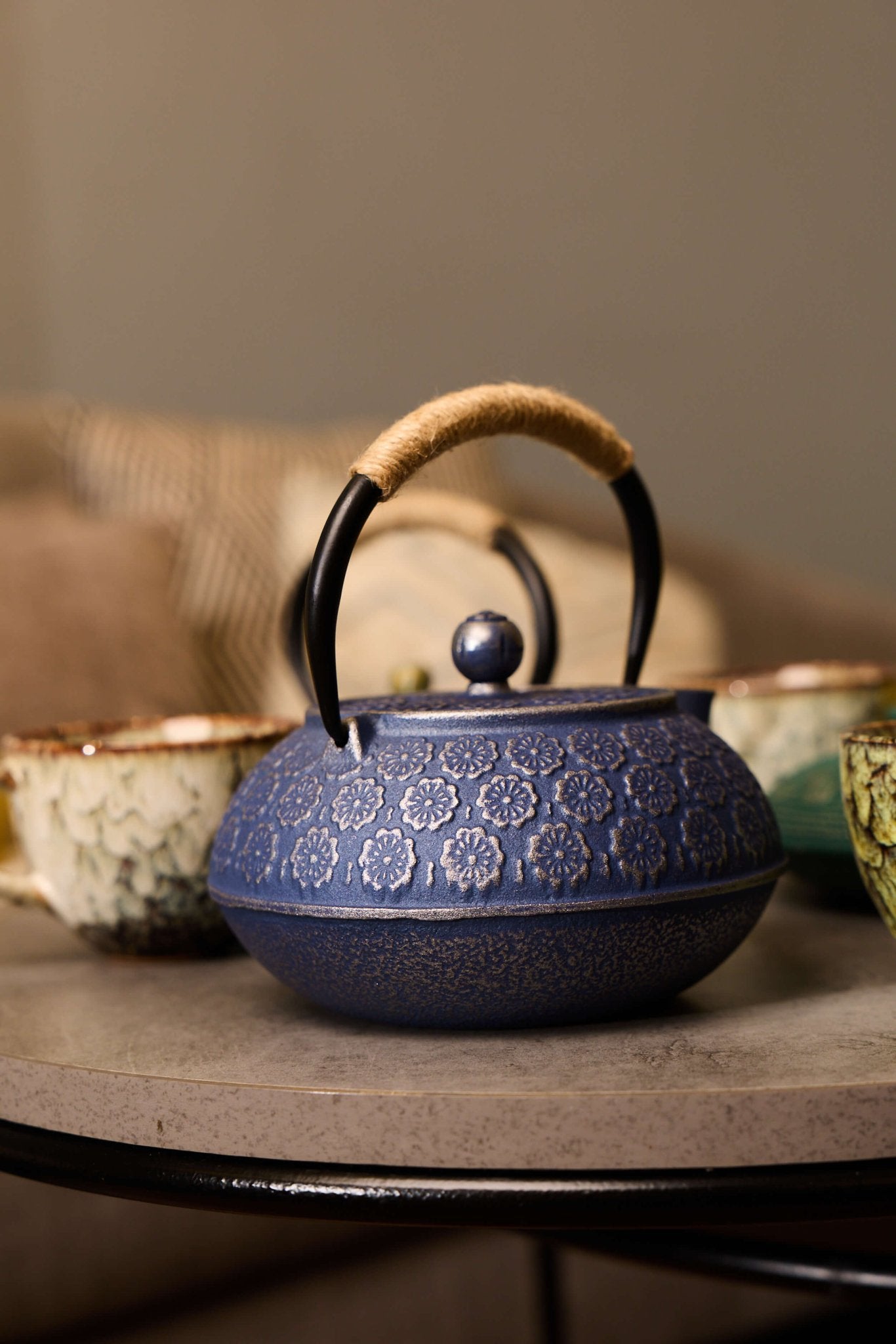 Patina Iron - Cast Teapot (Deep Blue) - Urban Home