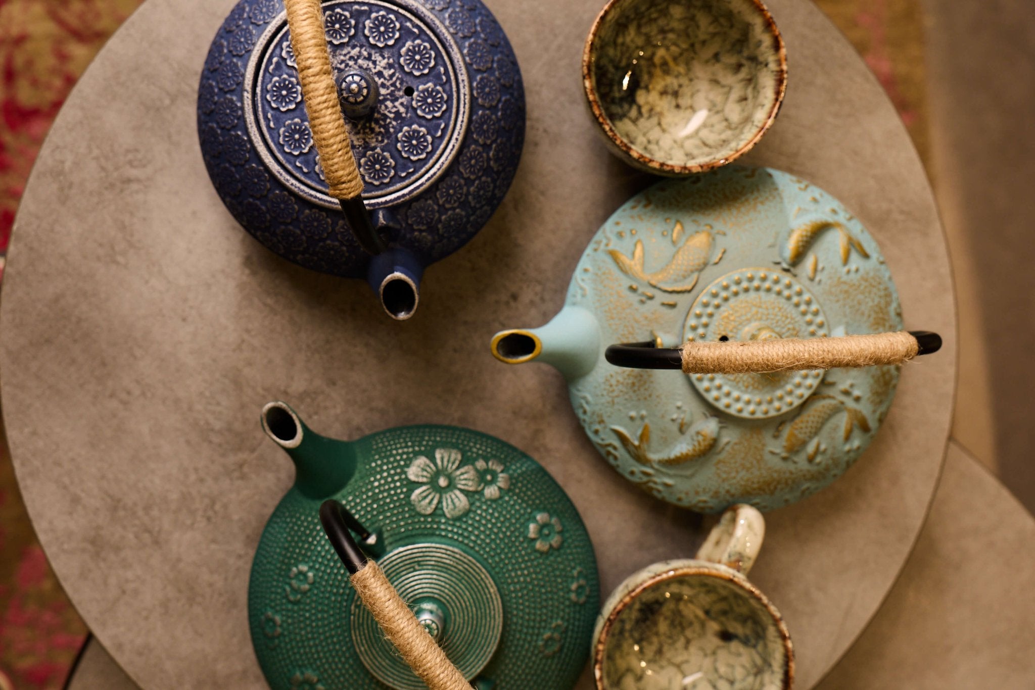 Patina Iron - Cast Teapot (Deep Blue) - Urban Home
