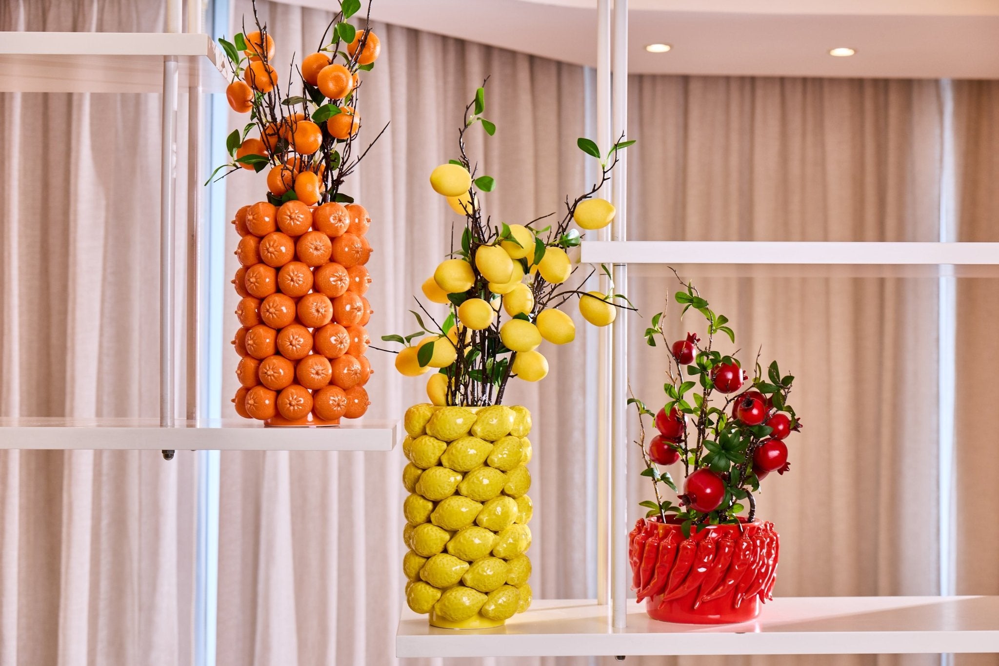 Capri Lemon Pillar Vase - Urban Home