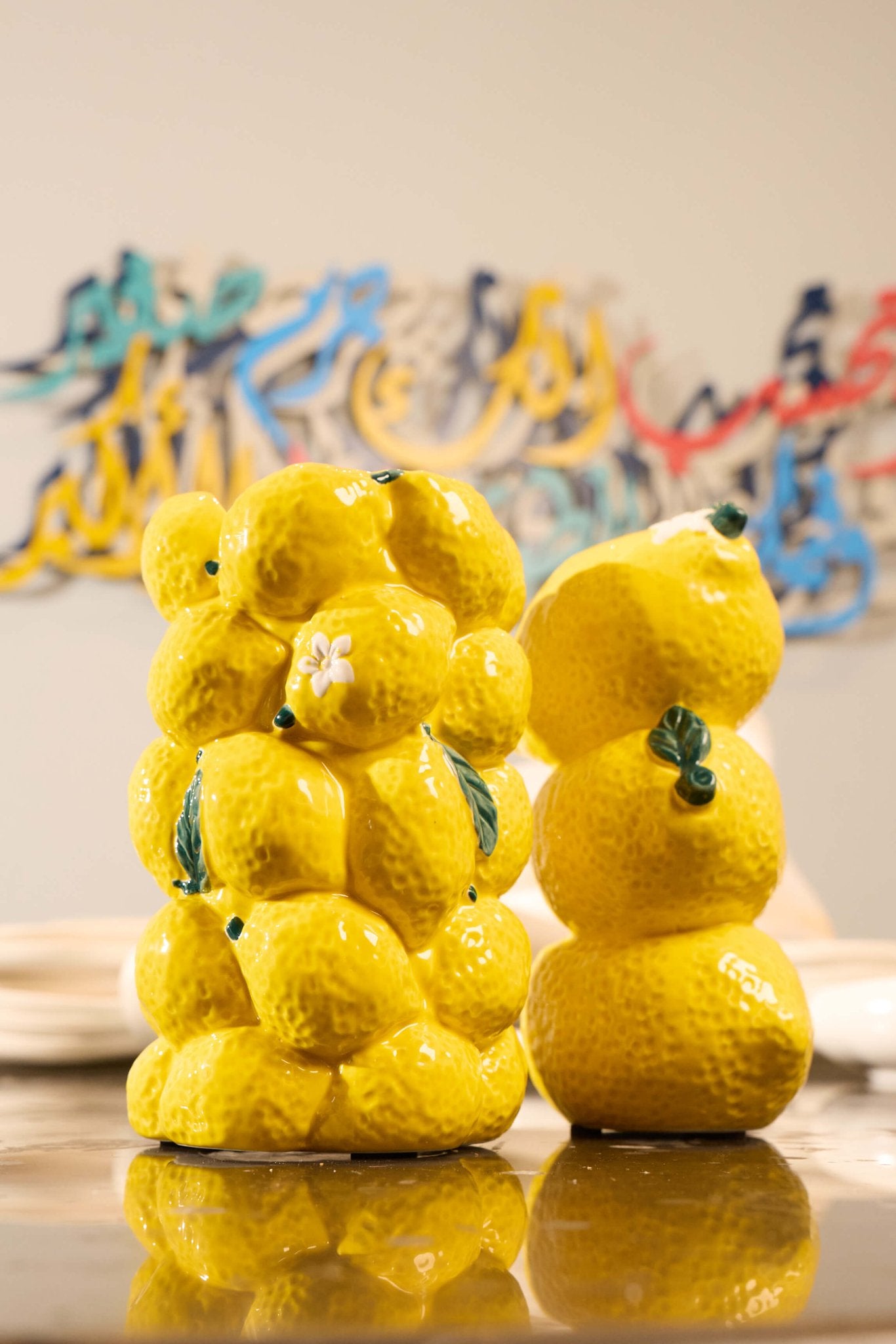 Citrus & Fruit Art Vase - Lemon - Urban Home