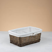 Rectangular Woven Storage Basket with Fabric Liner - Urban Home