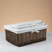 Rectangular Woven Storage Basket with Fabric Liner - Urban Home