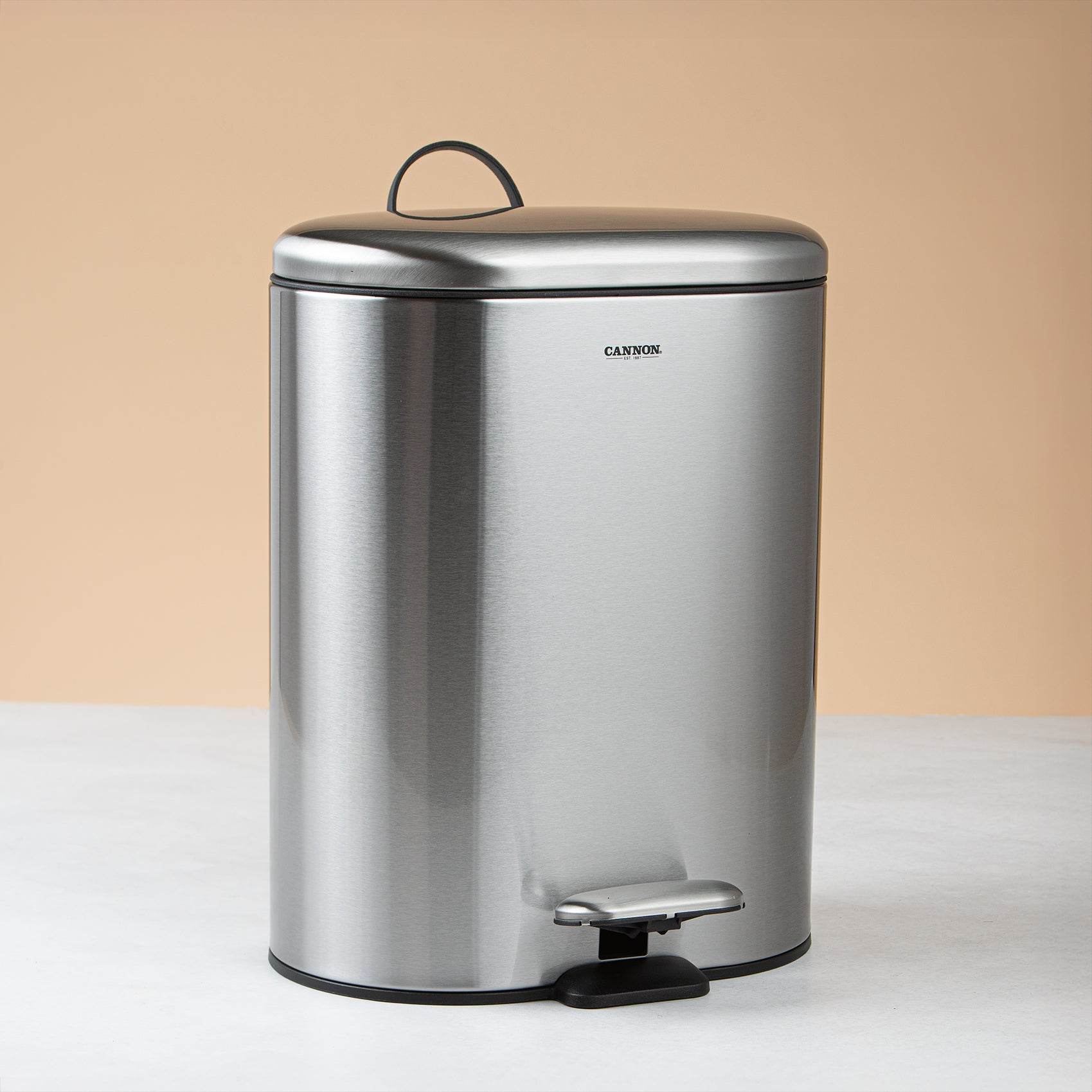 Waste Can 6L Stainless Steel Round-Rectangle - Urban Home
