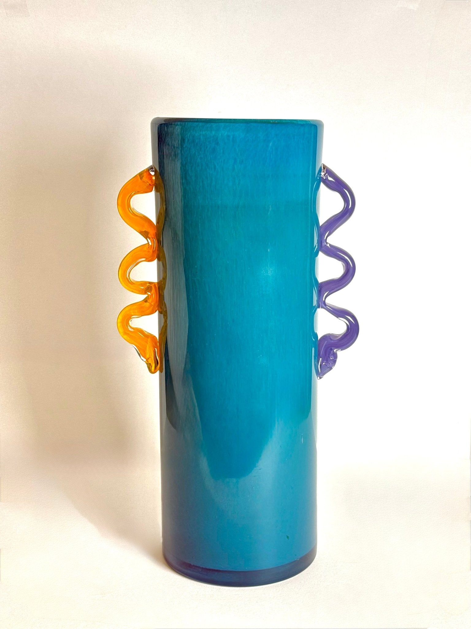 Colored Handles - Blue Tall Vase - Urban Home