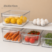 Fridge Organizer with Strainer & Cover