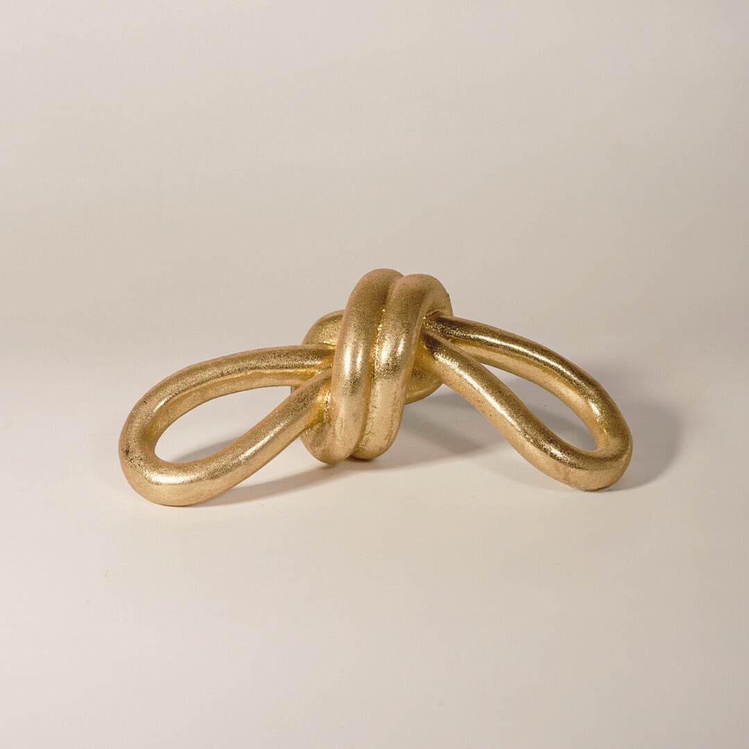 Infinity Loop Sculpture Gold Accent - Urban Home