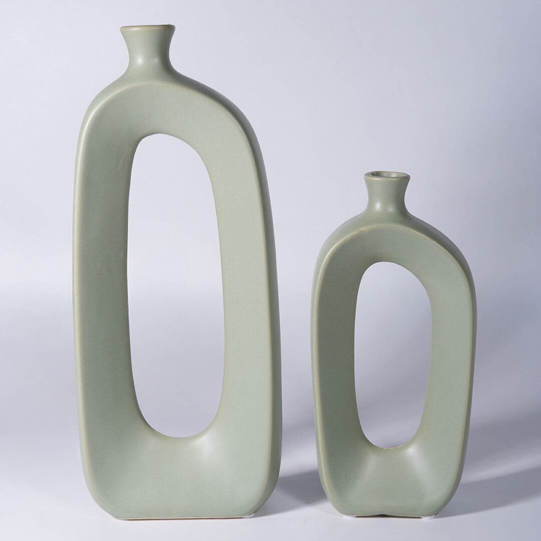 Sage loop ceramic vase - Urban Home
