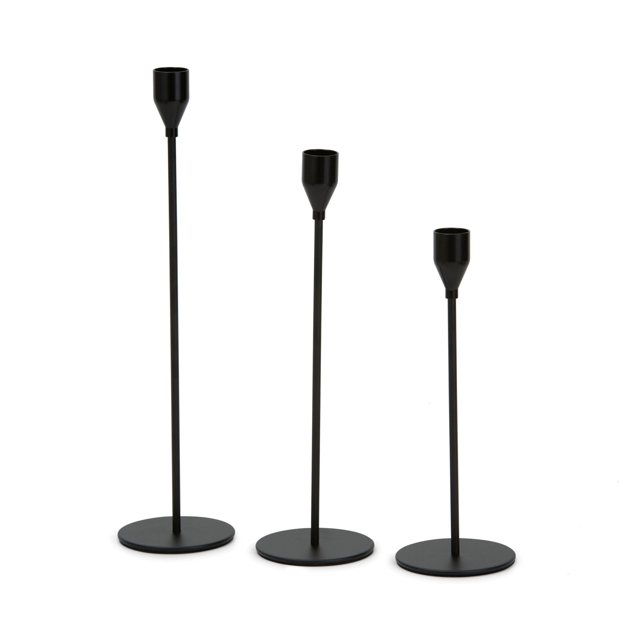 Metallic Candle Holders Set - 3pcs - Urban Home