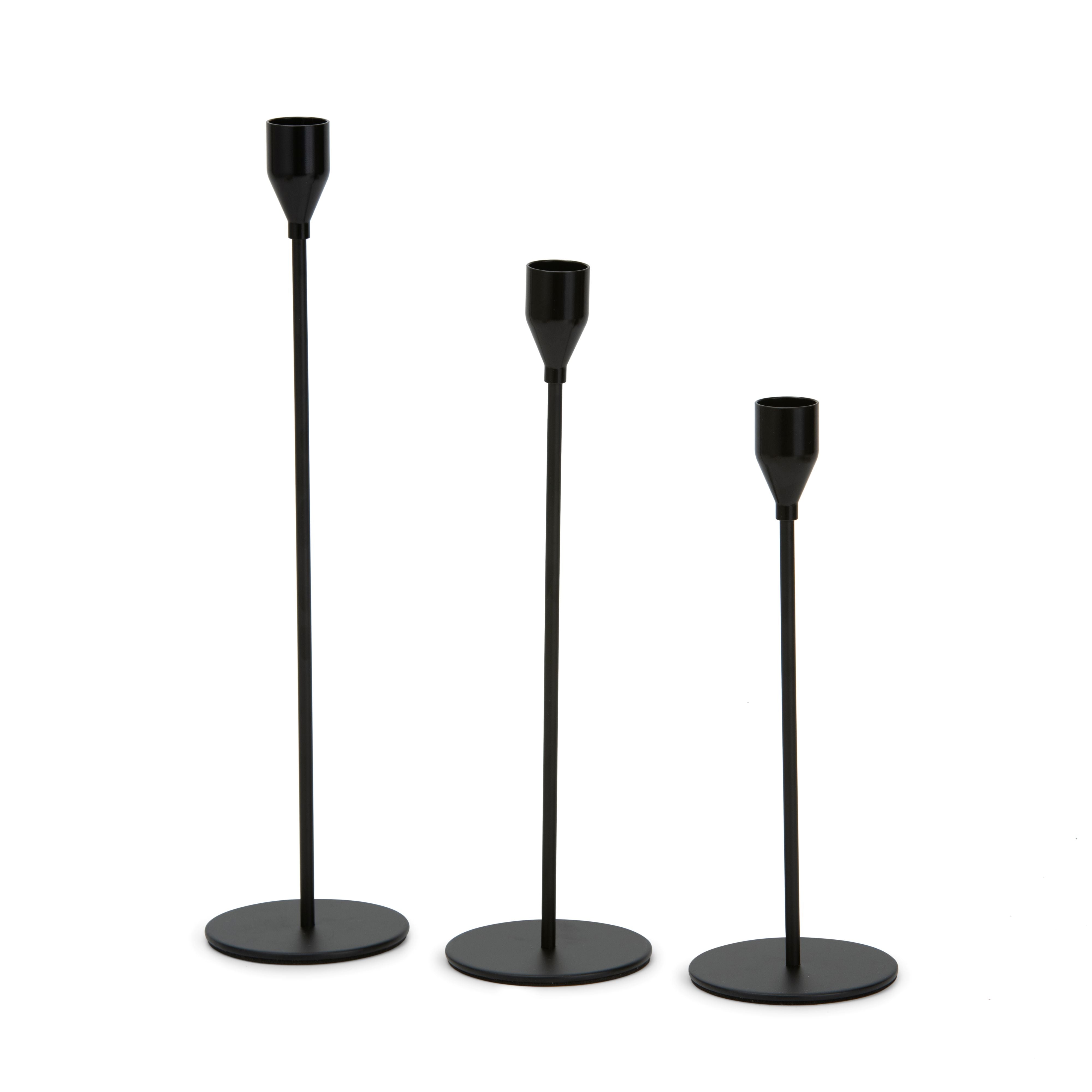 Metallic Candle Holders Set - 3pcs