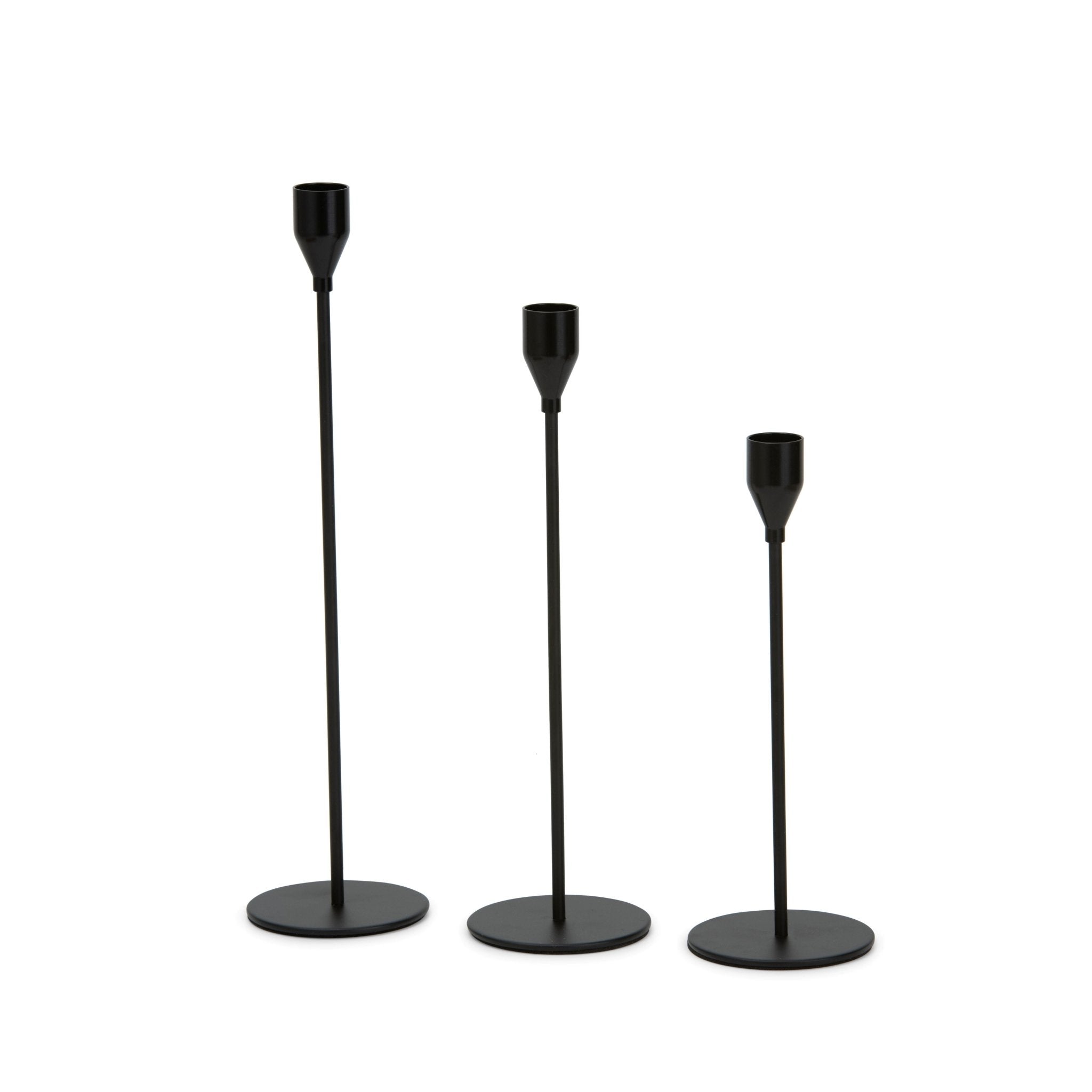 Metallic Candle Holders Set - 3pcs - Urban Home