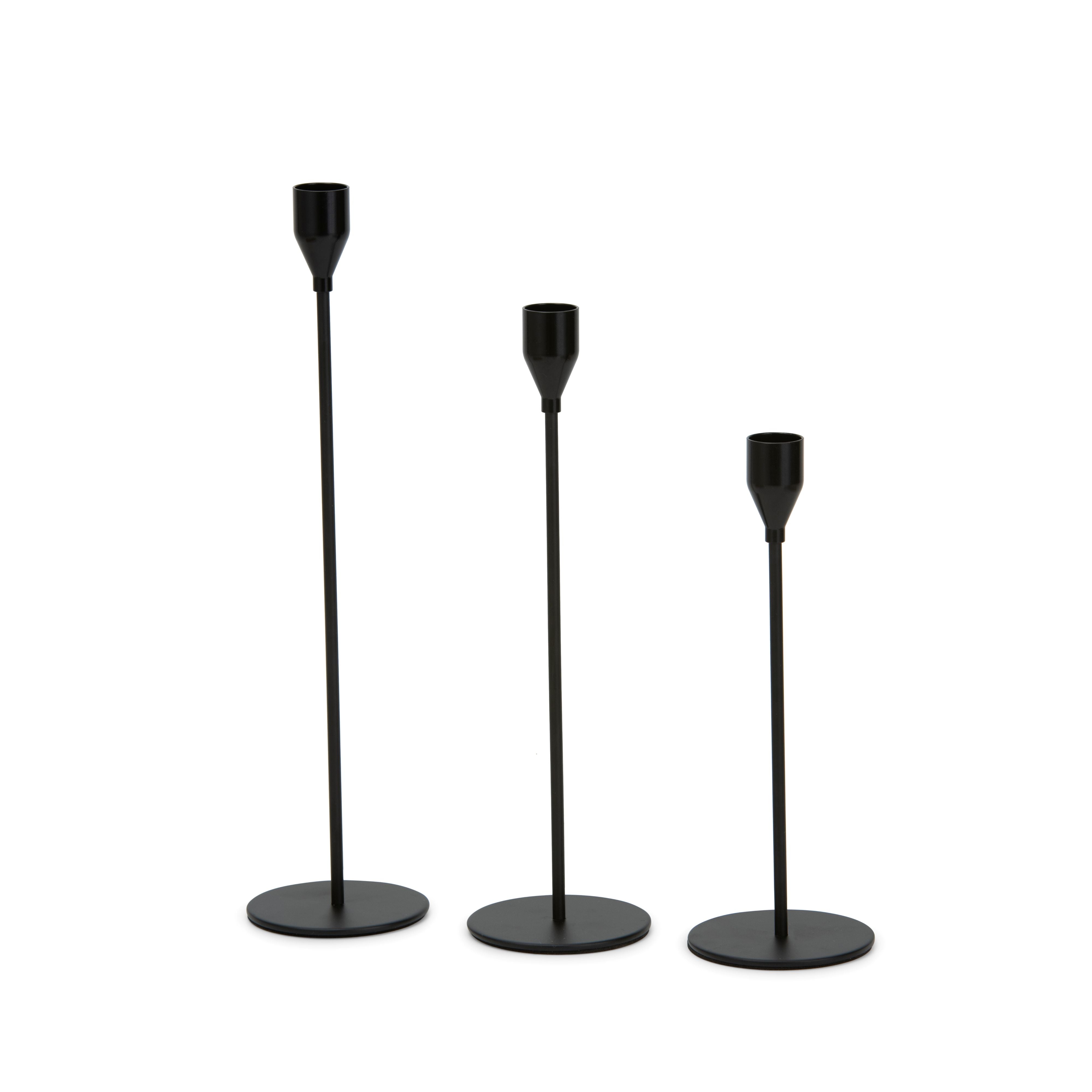 Metallic Candle Holders Set - 3pcs