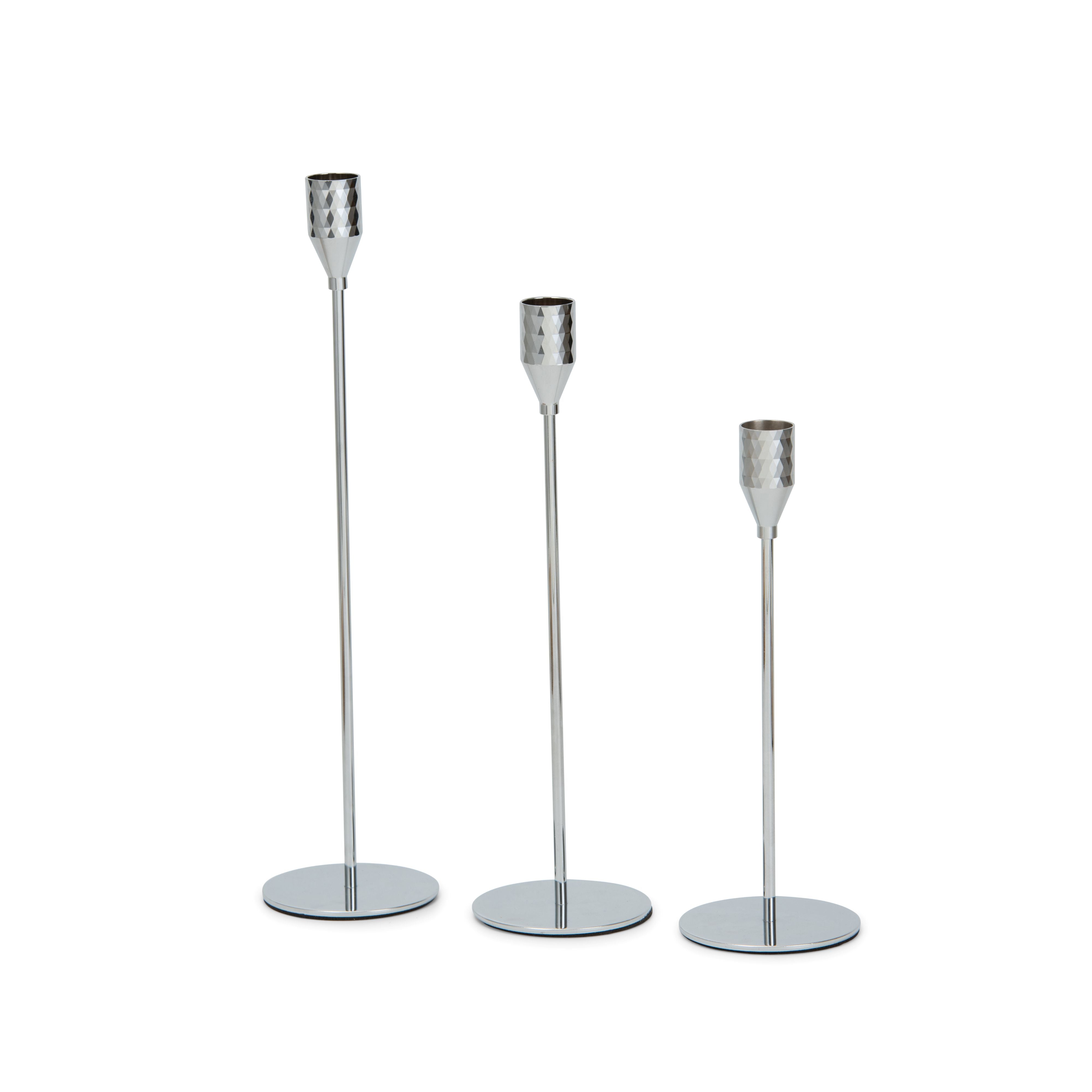 Metallic Candle Holders Set - 3pcs