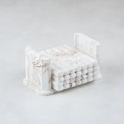 Elegant Marble Ceramic Coasters with Tray