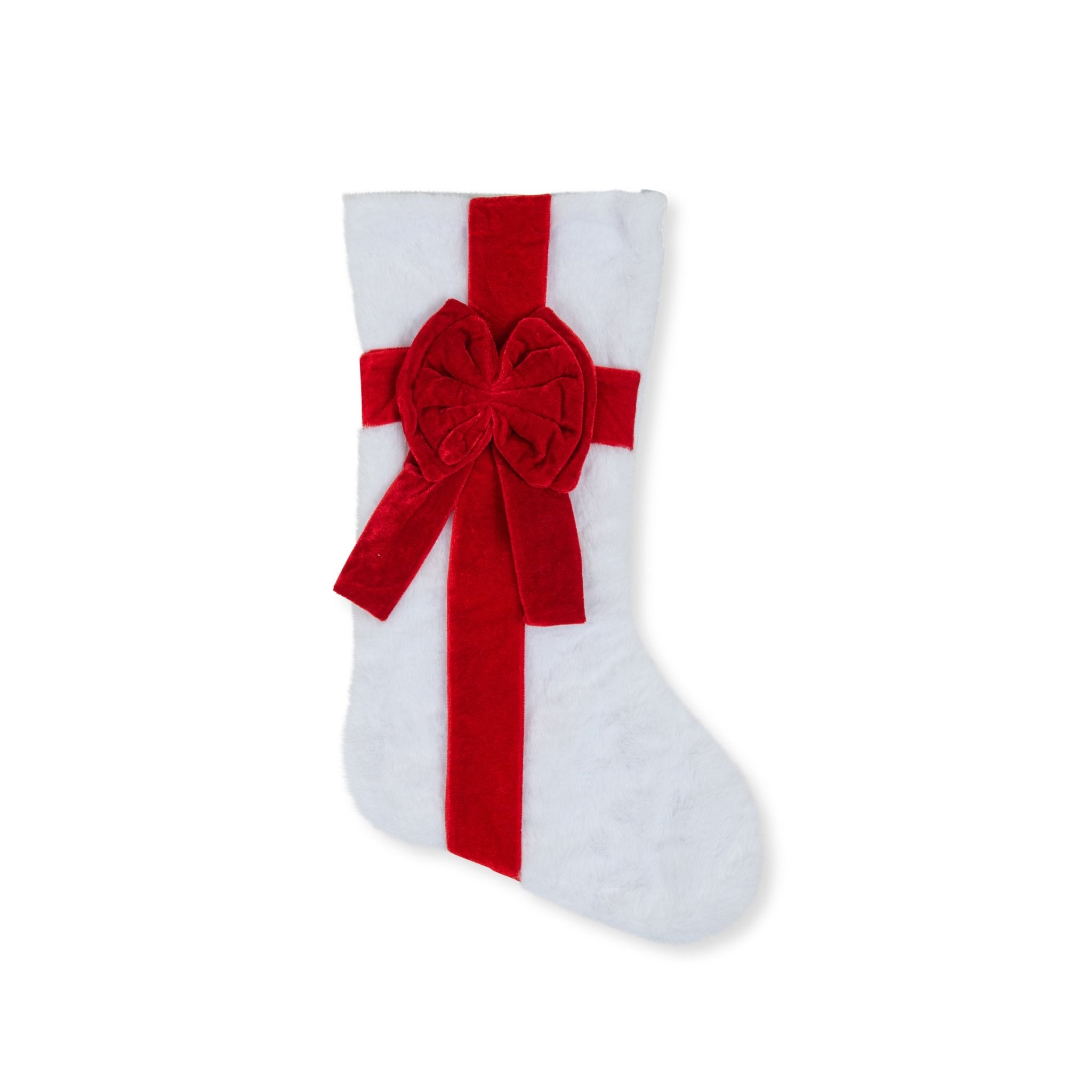 Velvet ribbon Christmas boot - Urban Home