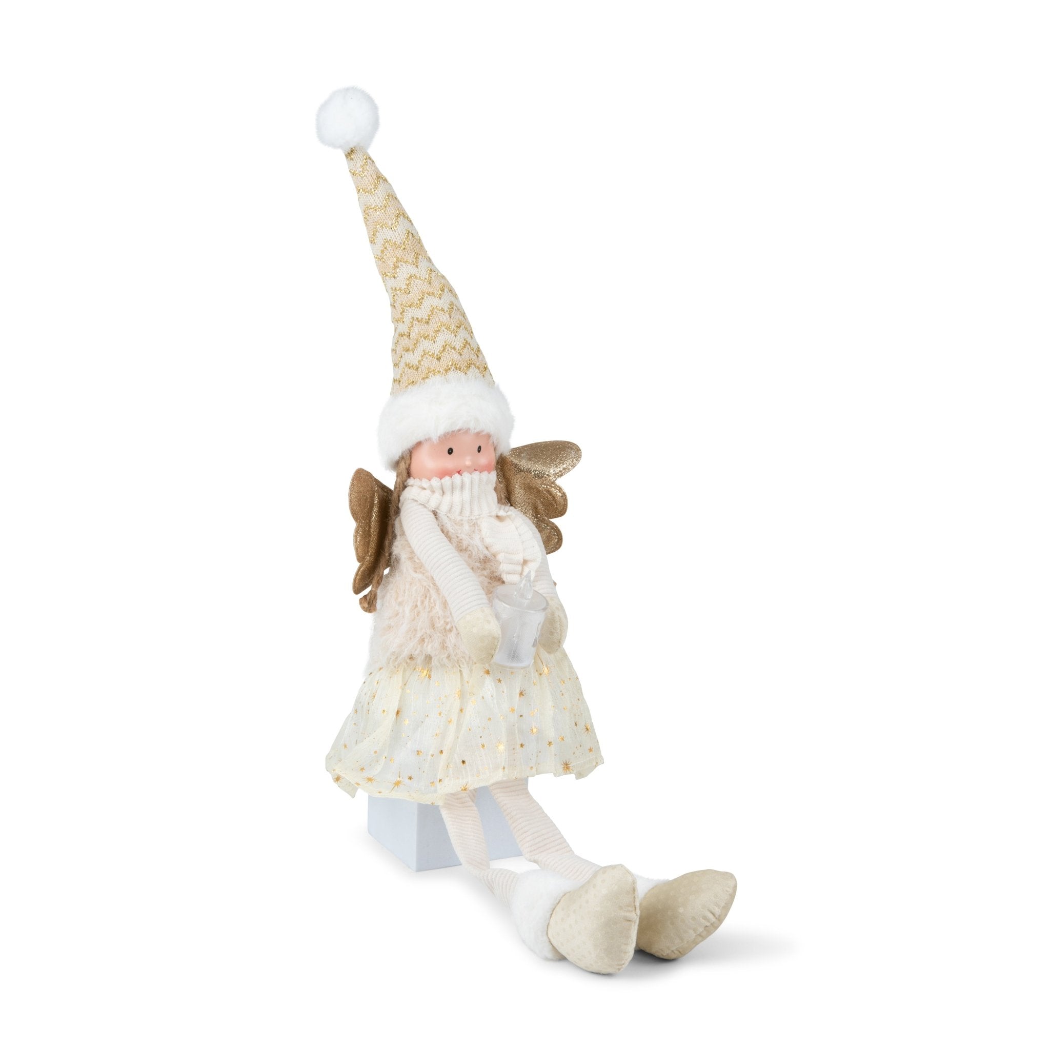 Christmas White Angel Doll 45x12cm - Urban Home