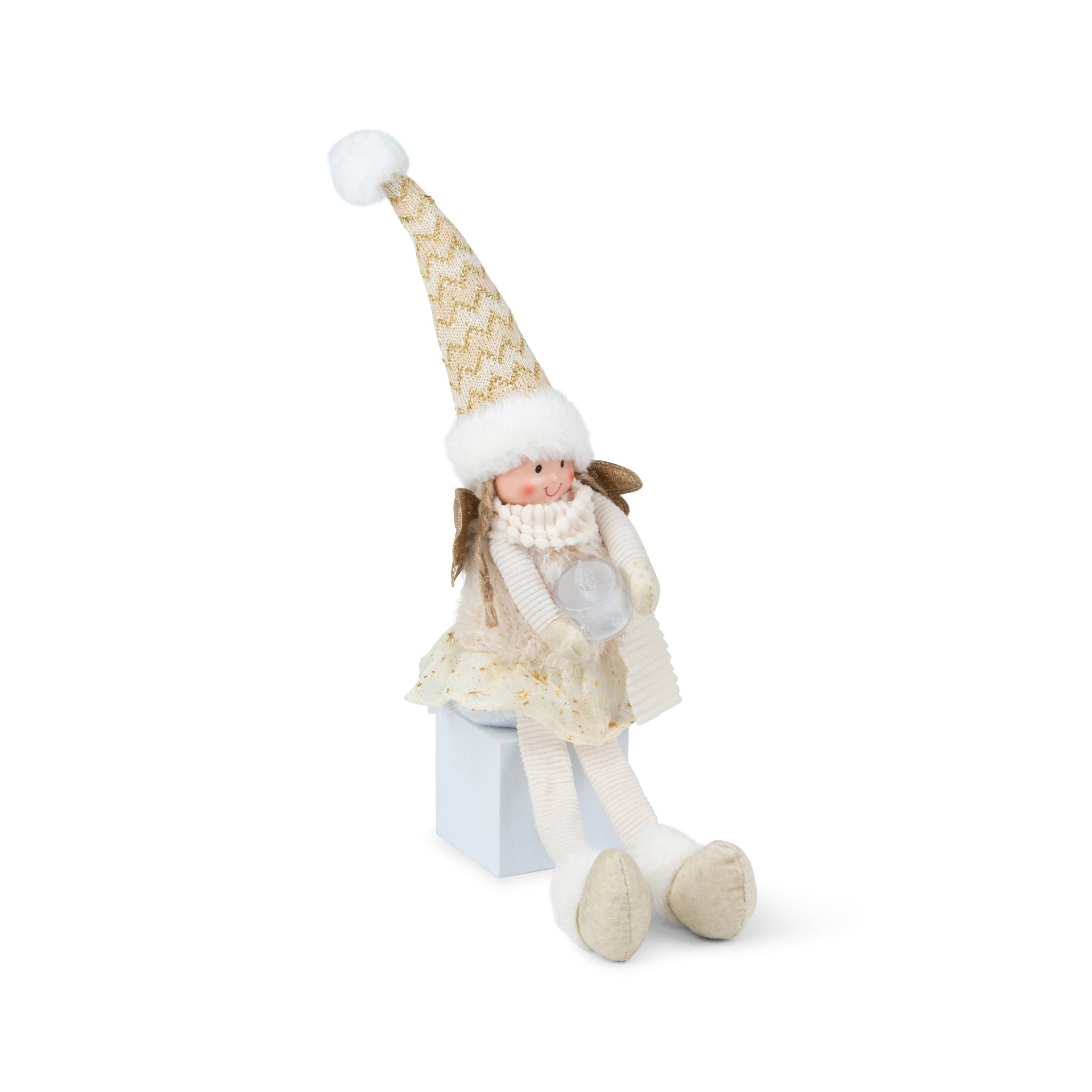 Christmas White Angel Doll 45x12cm - Urban Home