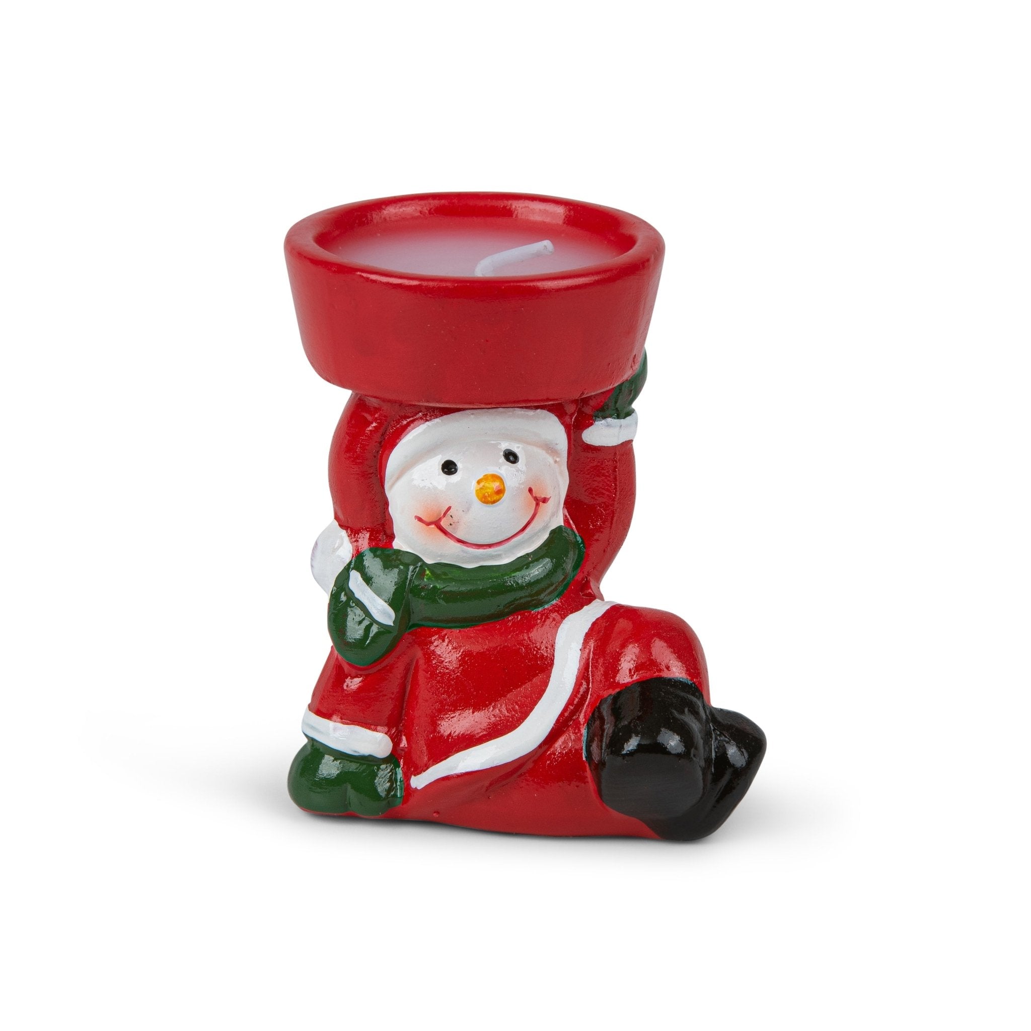 Santa Candle Resin Figurine 8x4cm - Urban Home