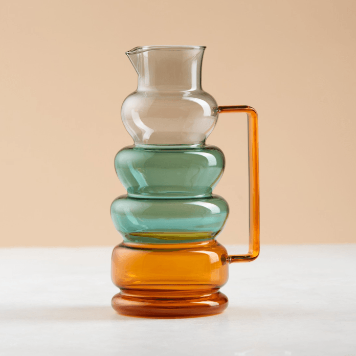 Colored Glass Bubble Vase with Handle - Urban Home