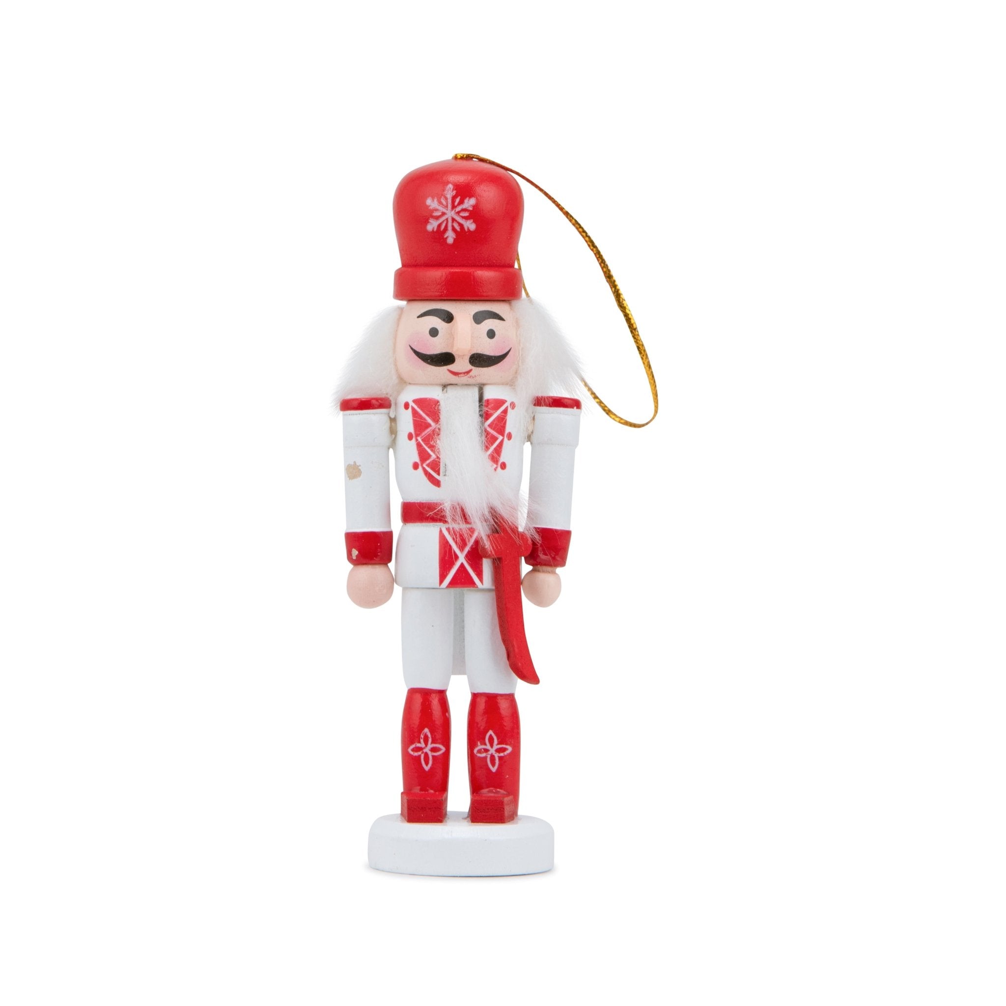 Nutcracker 12cm 4pcs set - Red & white - Urban Home
