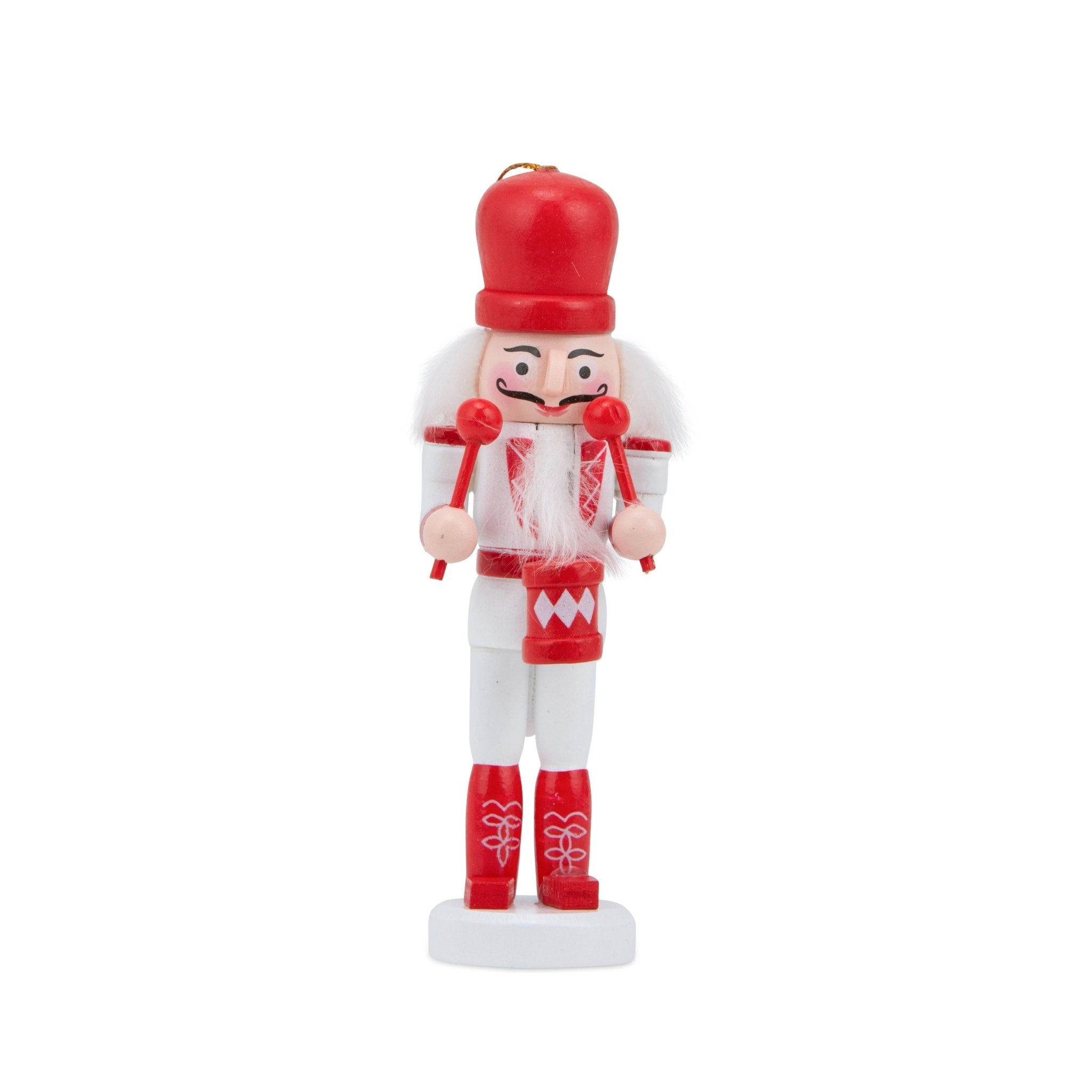 Nutcracker 12cm 4pcs set - Red & white - Urban Home