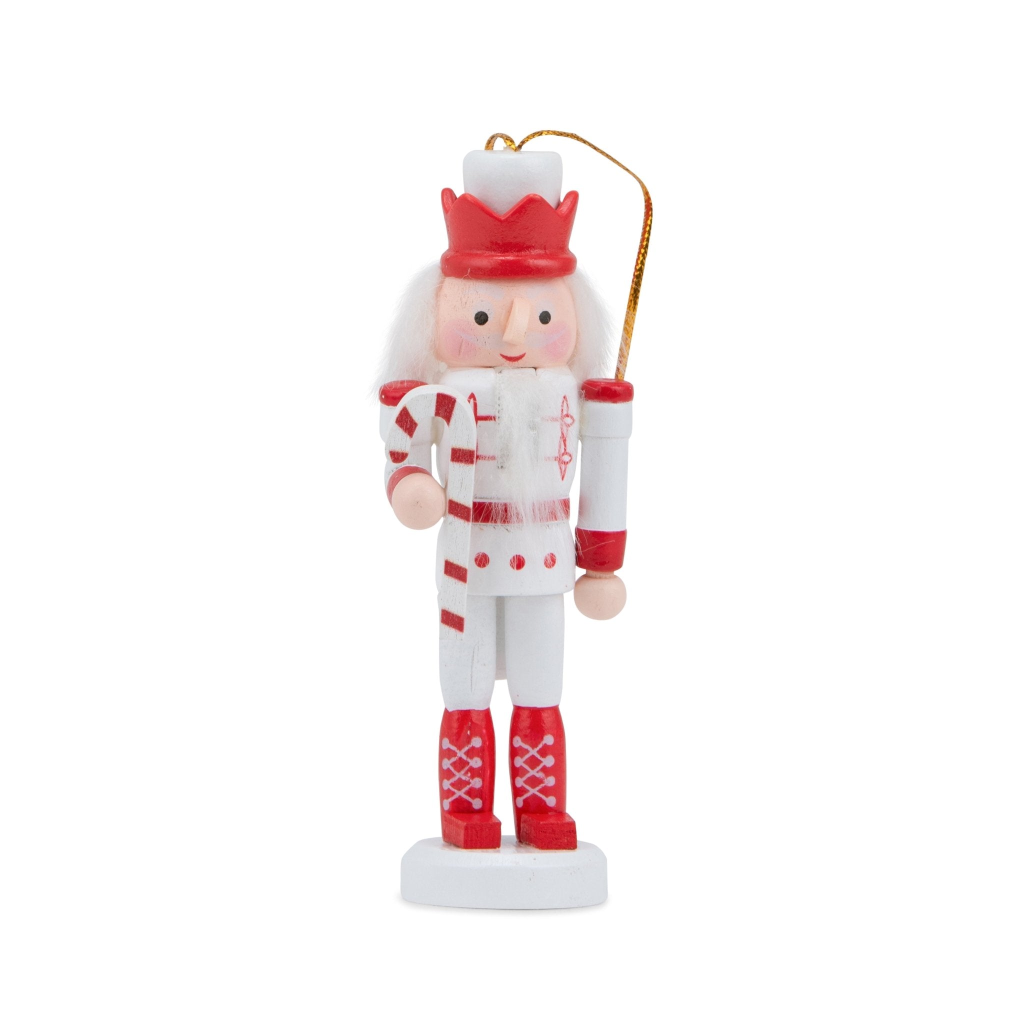 Nutcracker 12cm 4pcs set - Red & white - Urban Home