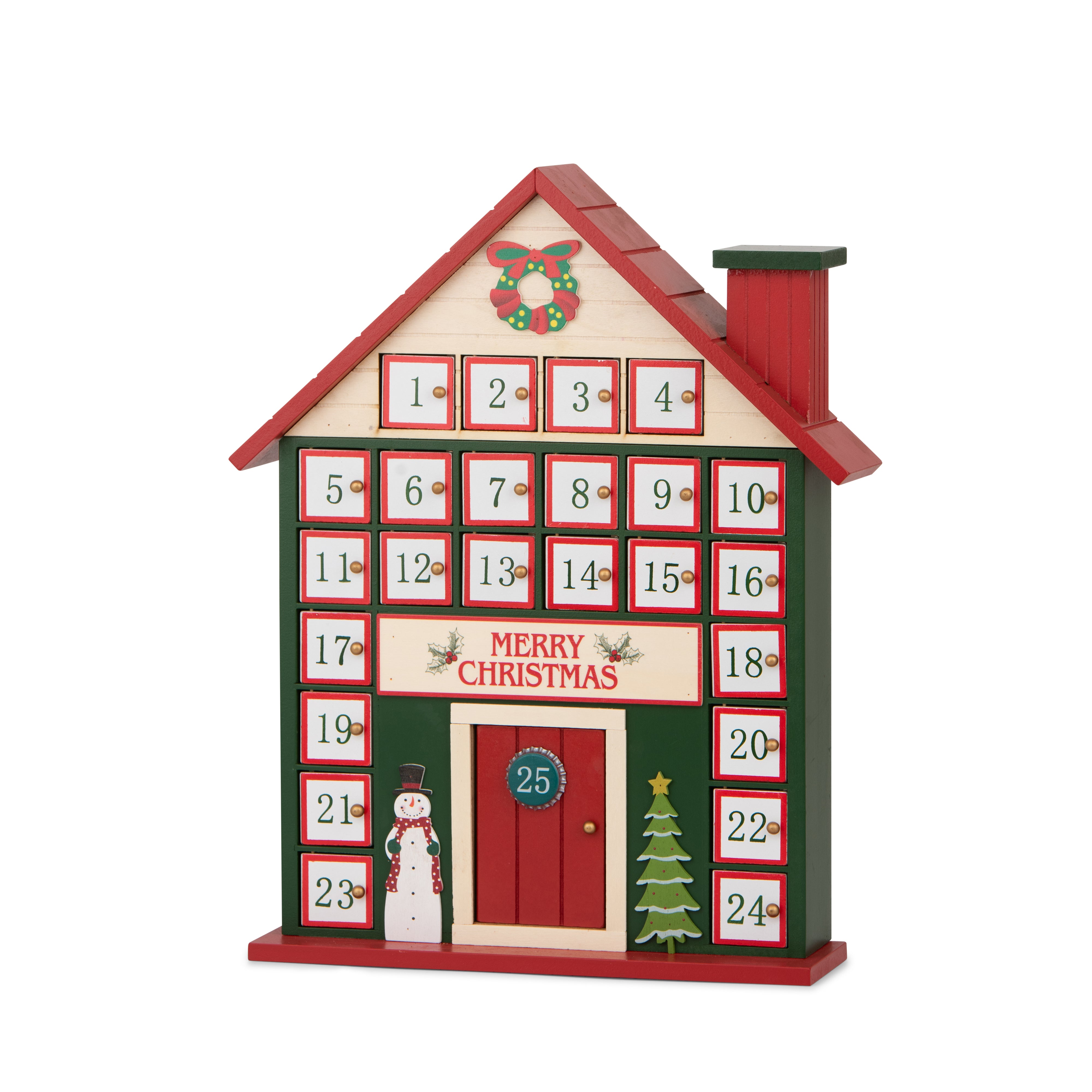 Wooden house adventure calendar 40x29cm
