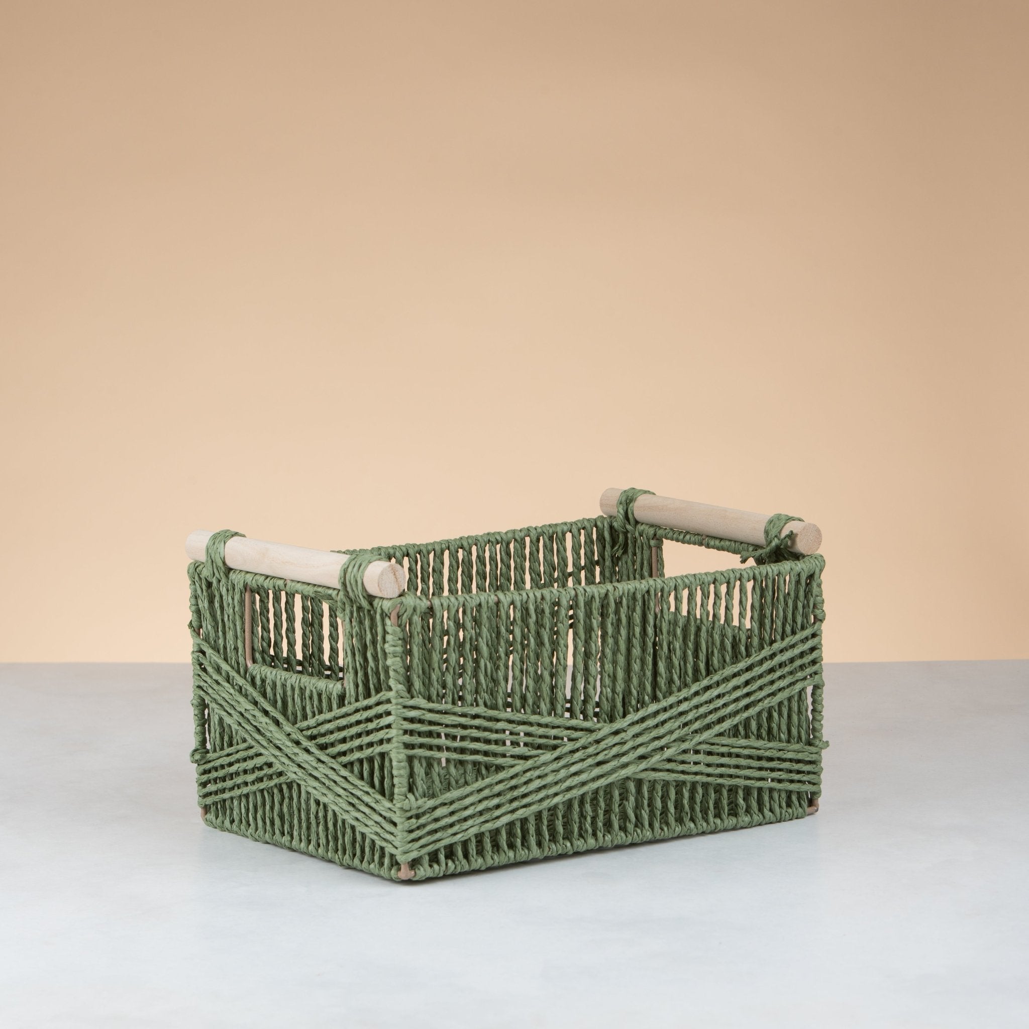 Green Rectangular Basket - Urban Home