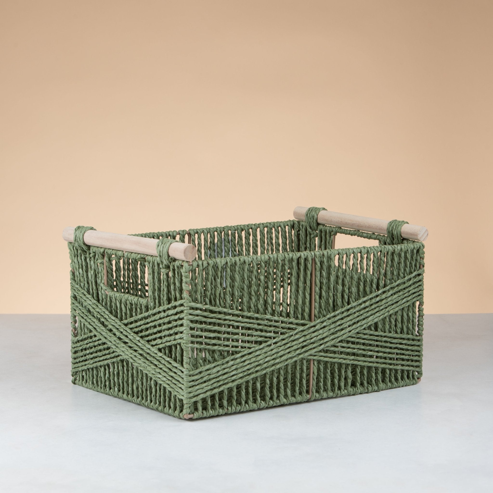 Green Rectangular Basket - Urban Home