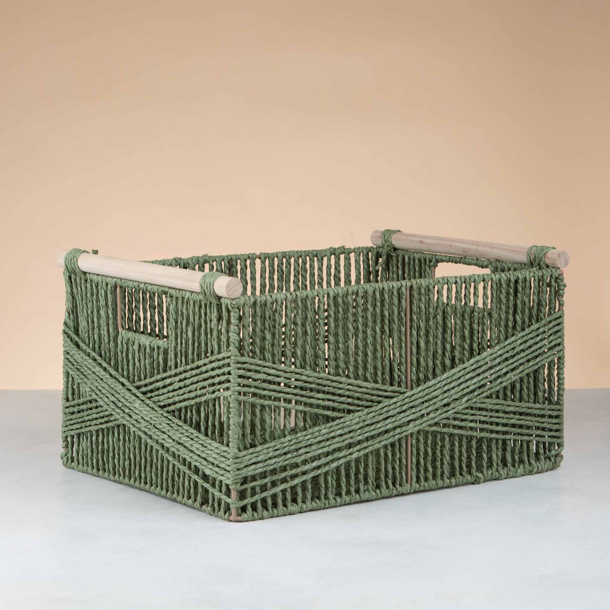 Green Rectangular Basket - Urban Home
