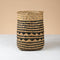 Woven Seagrass Basket – Black & Natural - Urban Home