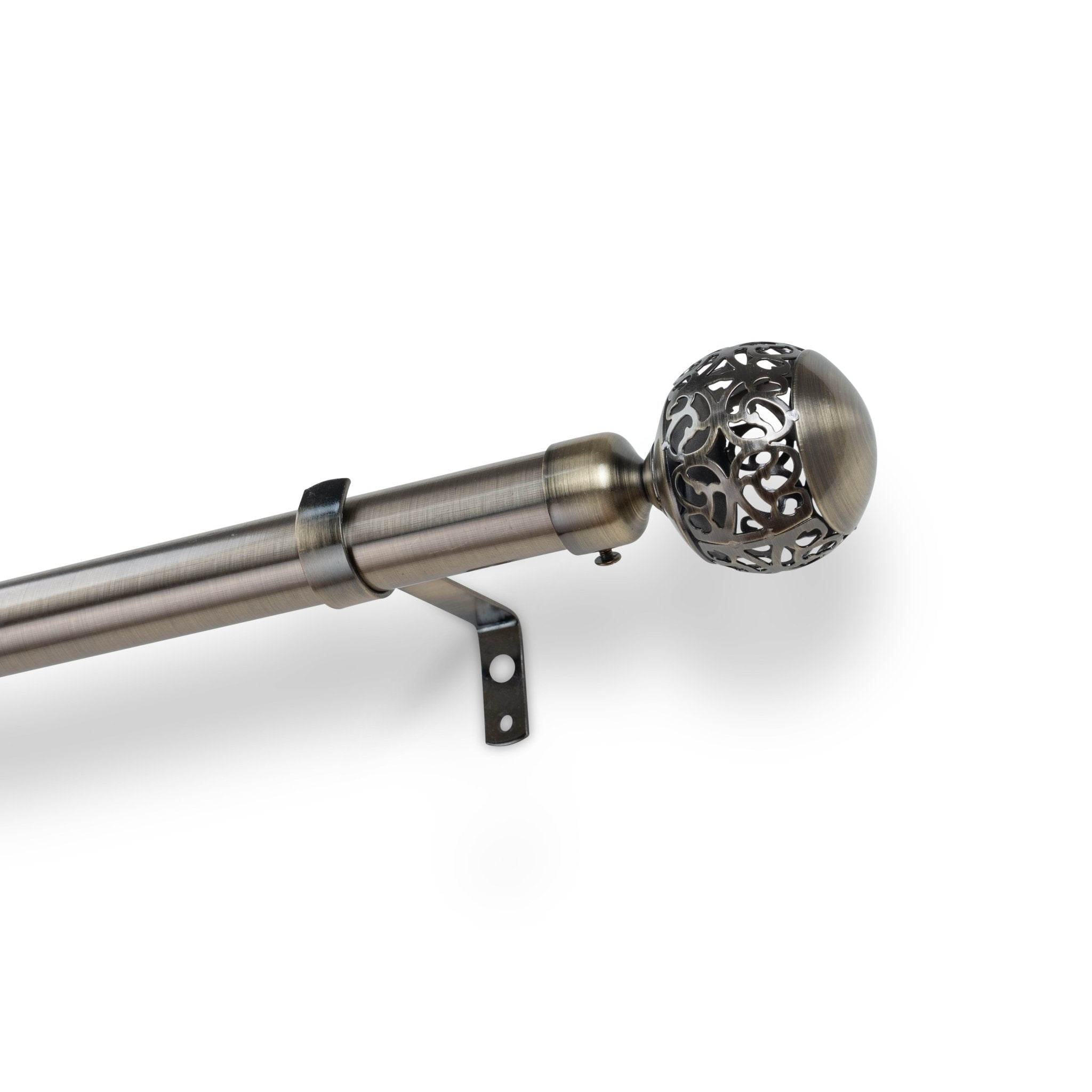 Ornate globe extendable curtain rod 1.6 - 3m - Urban Home