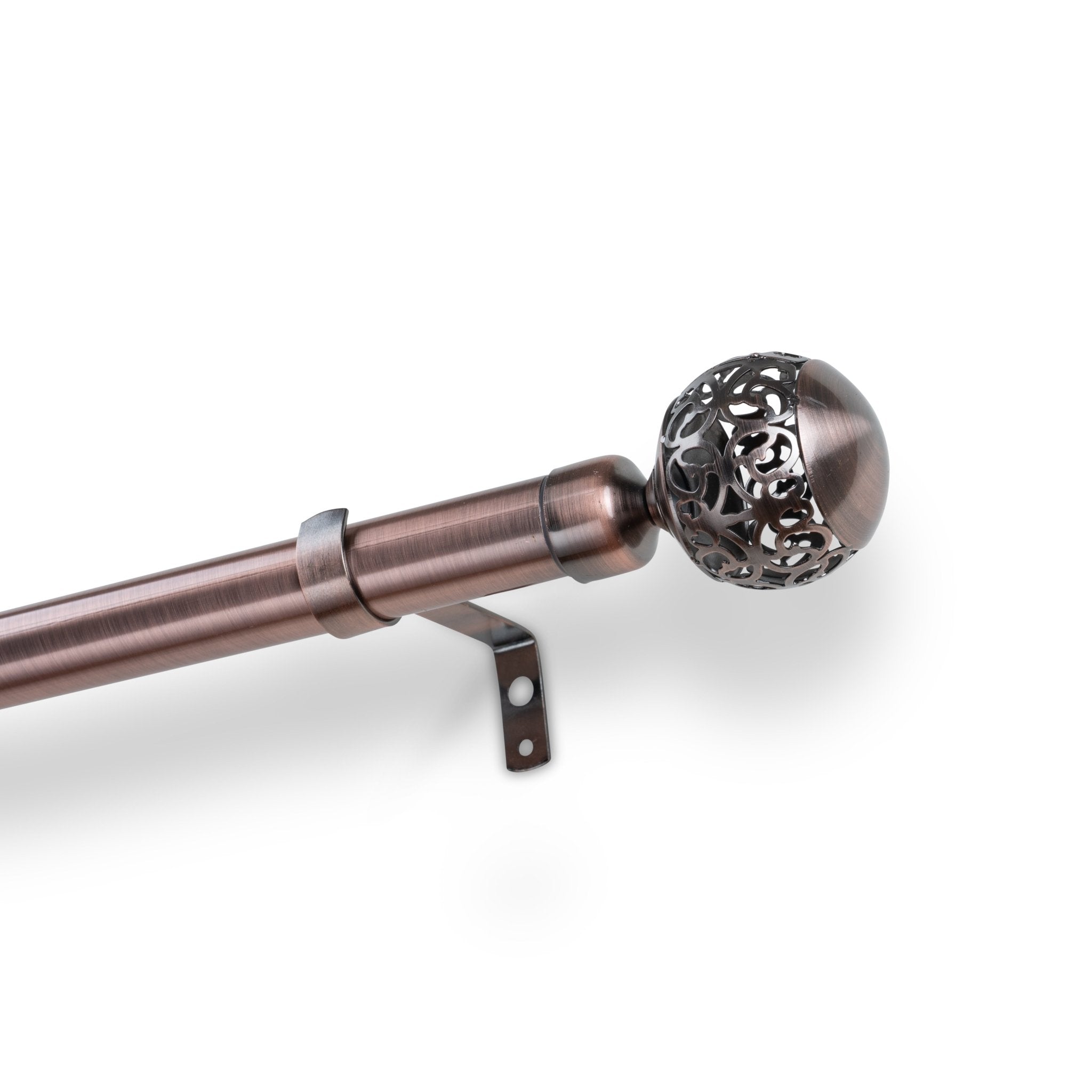 Ornate globe extendable curtain rod 1.6 - 3m - Urban Home
