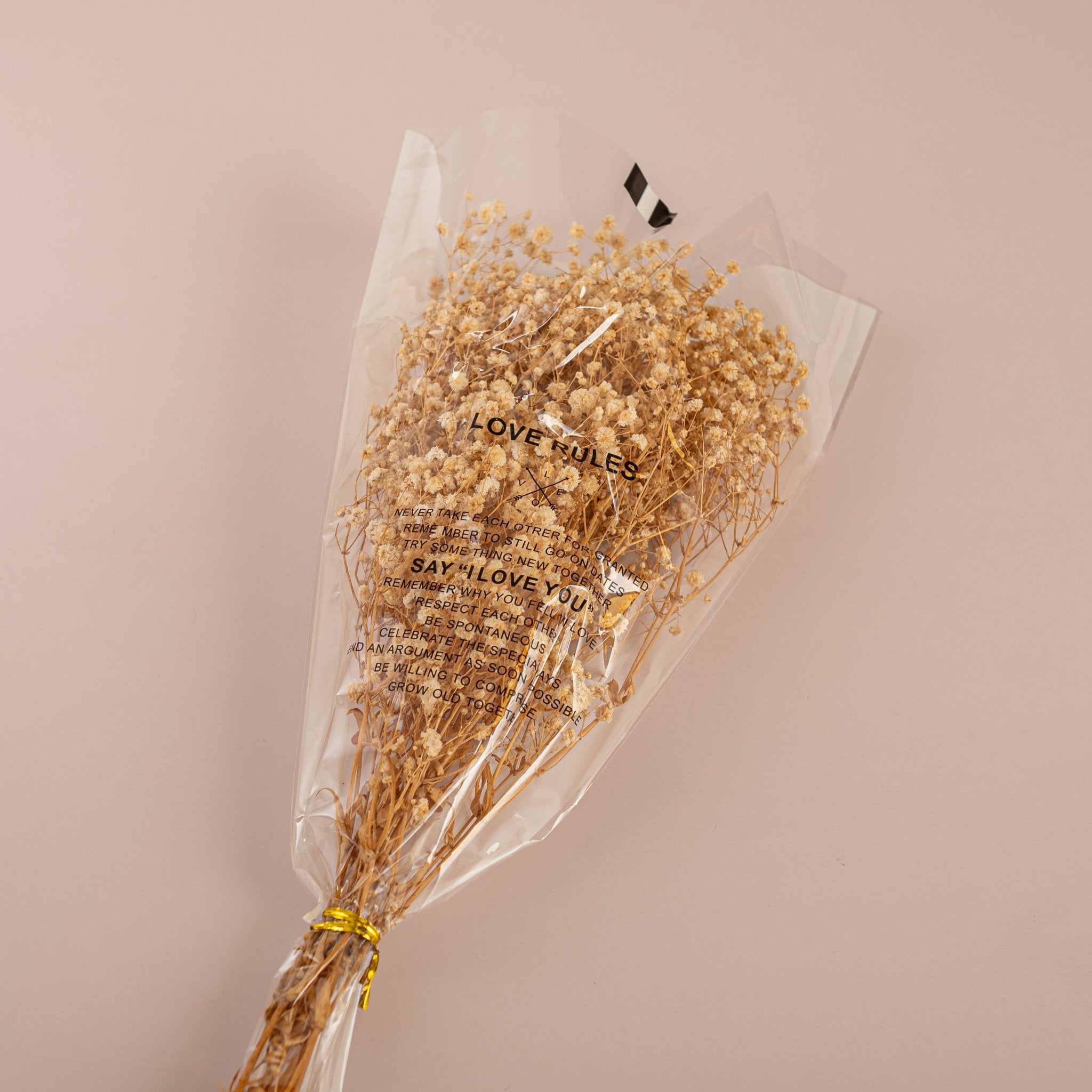 "Love Rules" Dried Baby’s Breath Bouquet - Urban Home