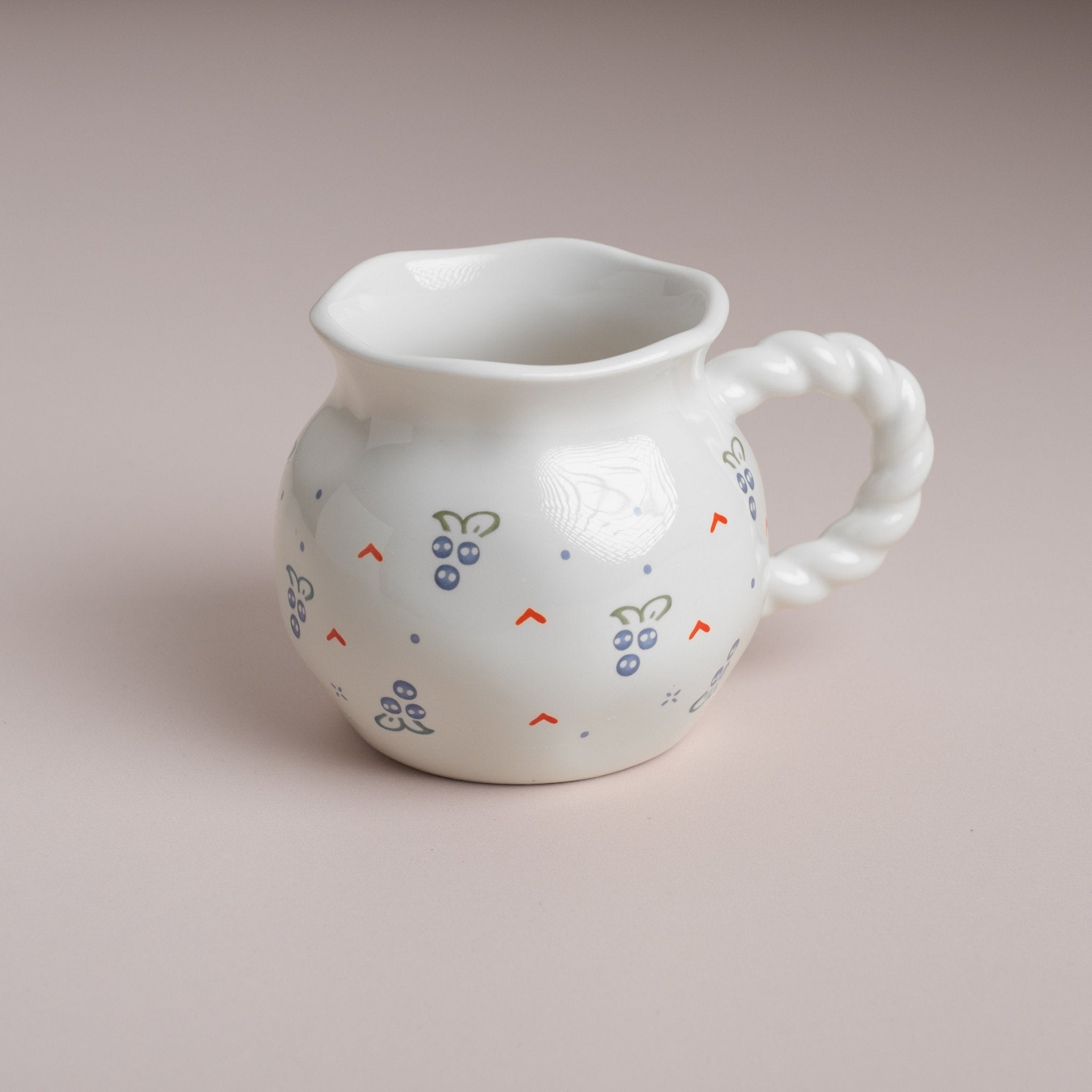 Twisted handle flower mug - Urban Home
