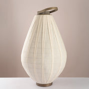 Pleated Linen Lantern Floor Lamp – Minimalist Scandi - Chic Lighting - Urban Home