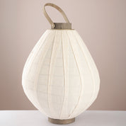Pleated Linen Lantern Floor Lamp – Minimalist Scandi - Chic Lighting - Urban Home