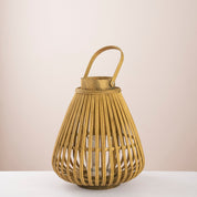 Bamboo Spindle Lantern – Minimalist Scandi - Chic Candle Holder - Urban Home