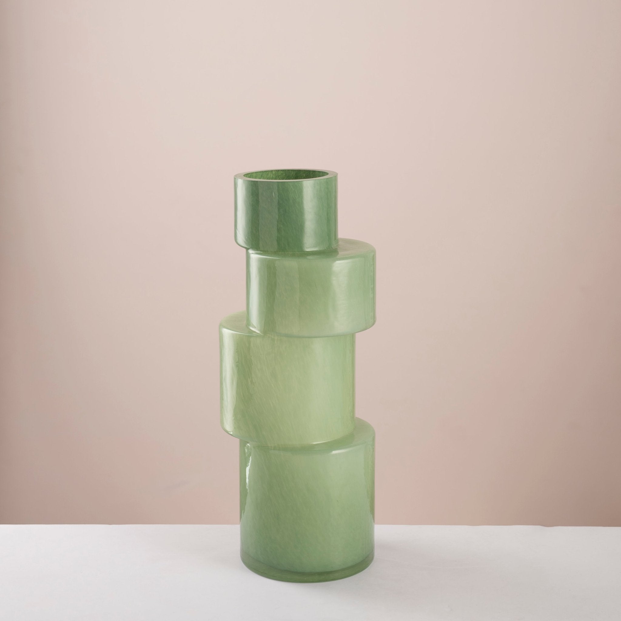 Florero Verde - Bamboo shape Sage Green Vase - Urban Home