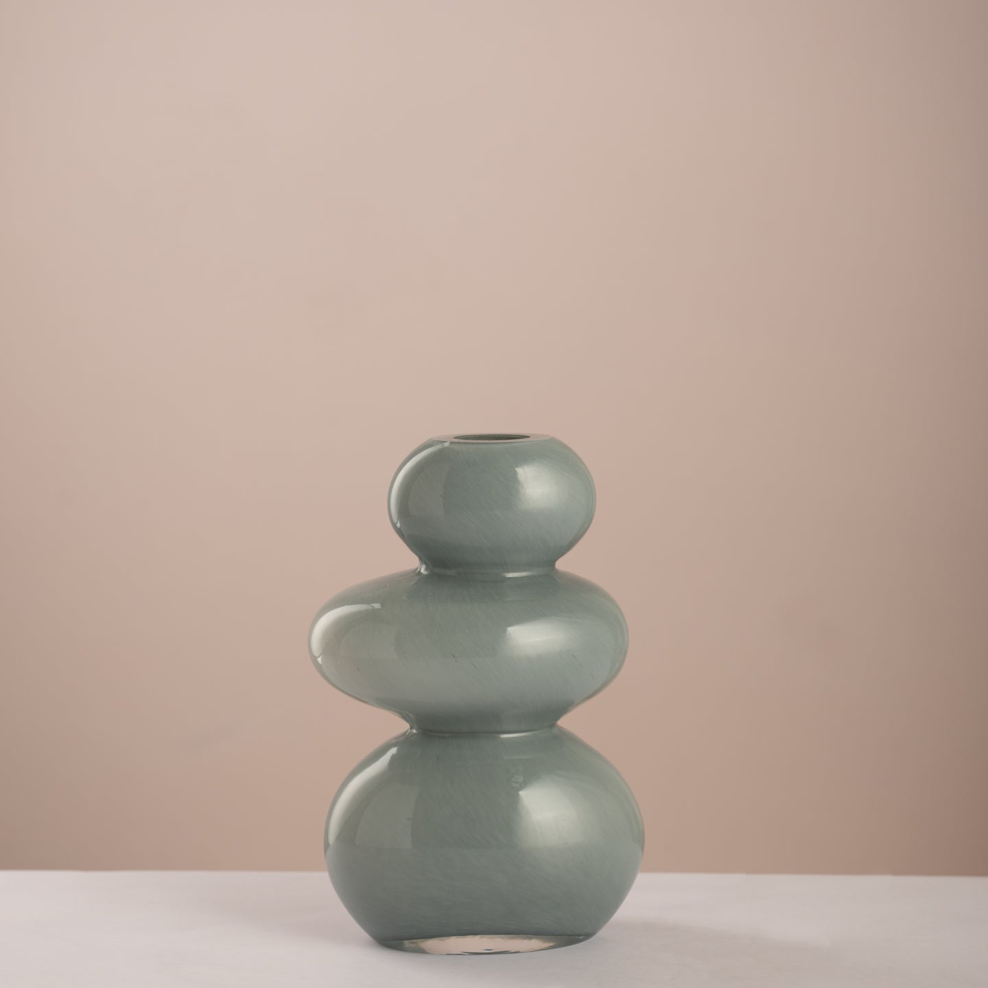 Modern Sculptural Three - Tiered Glass Vase - Urban Home
