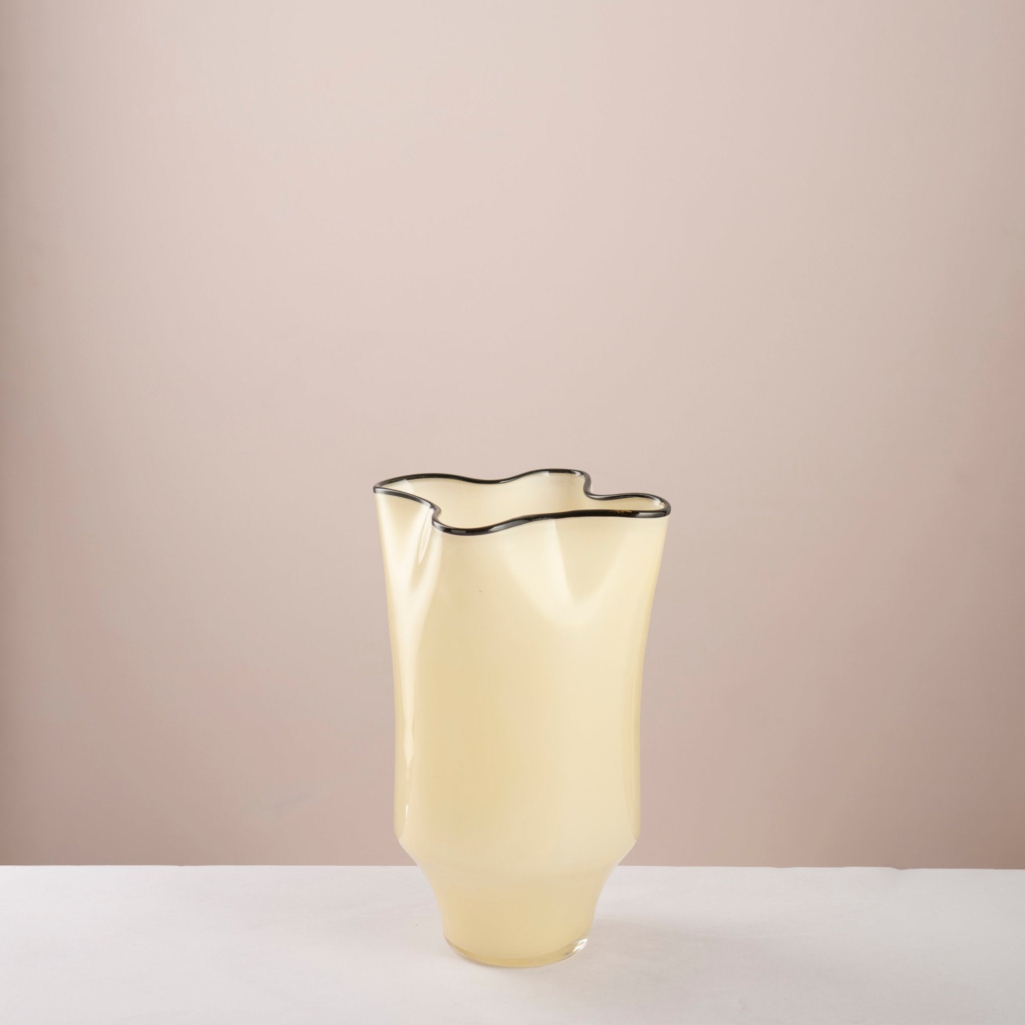 Butter yellow modern vase - Urban Home