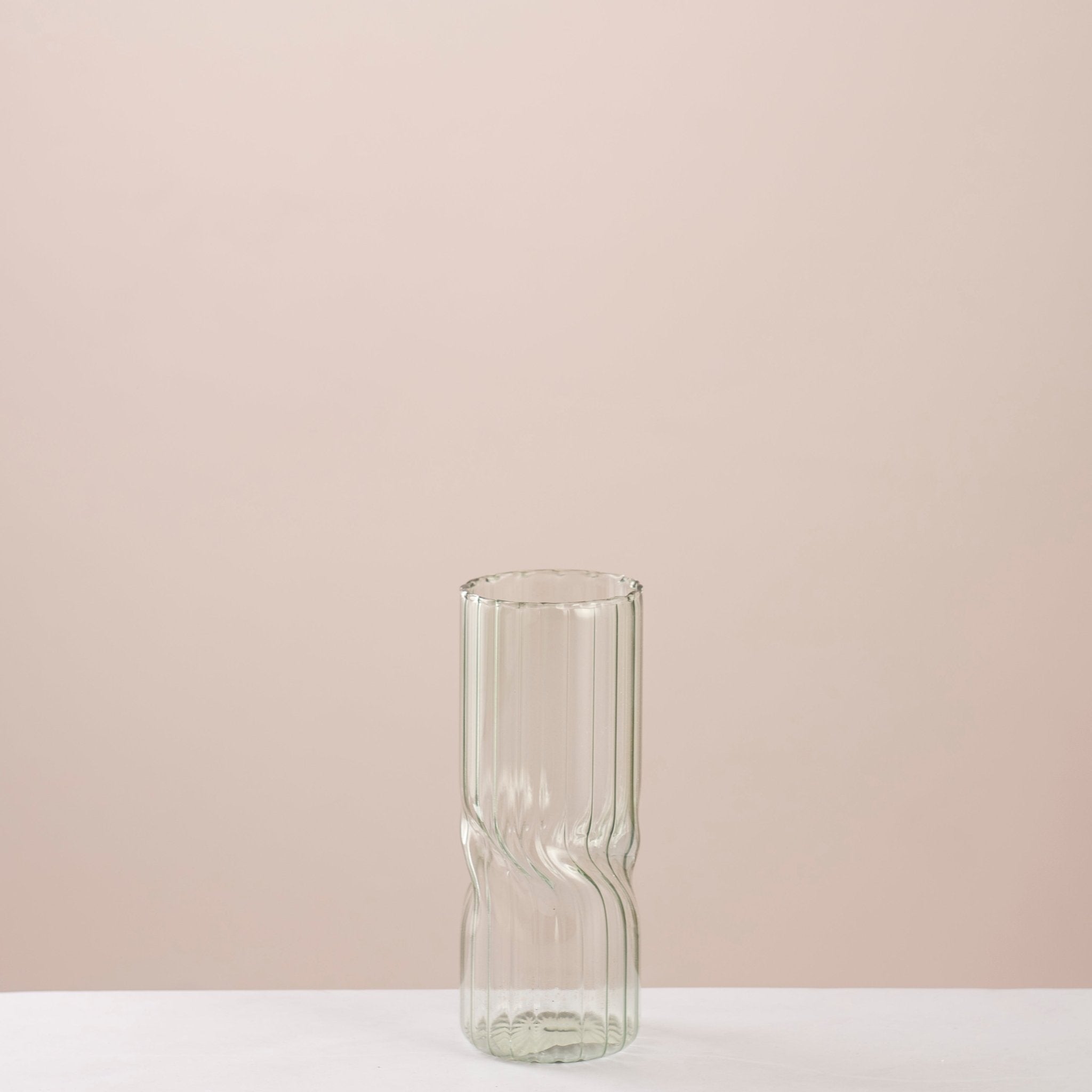 Ribbed green flower vase - Urban Home