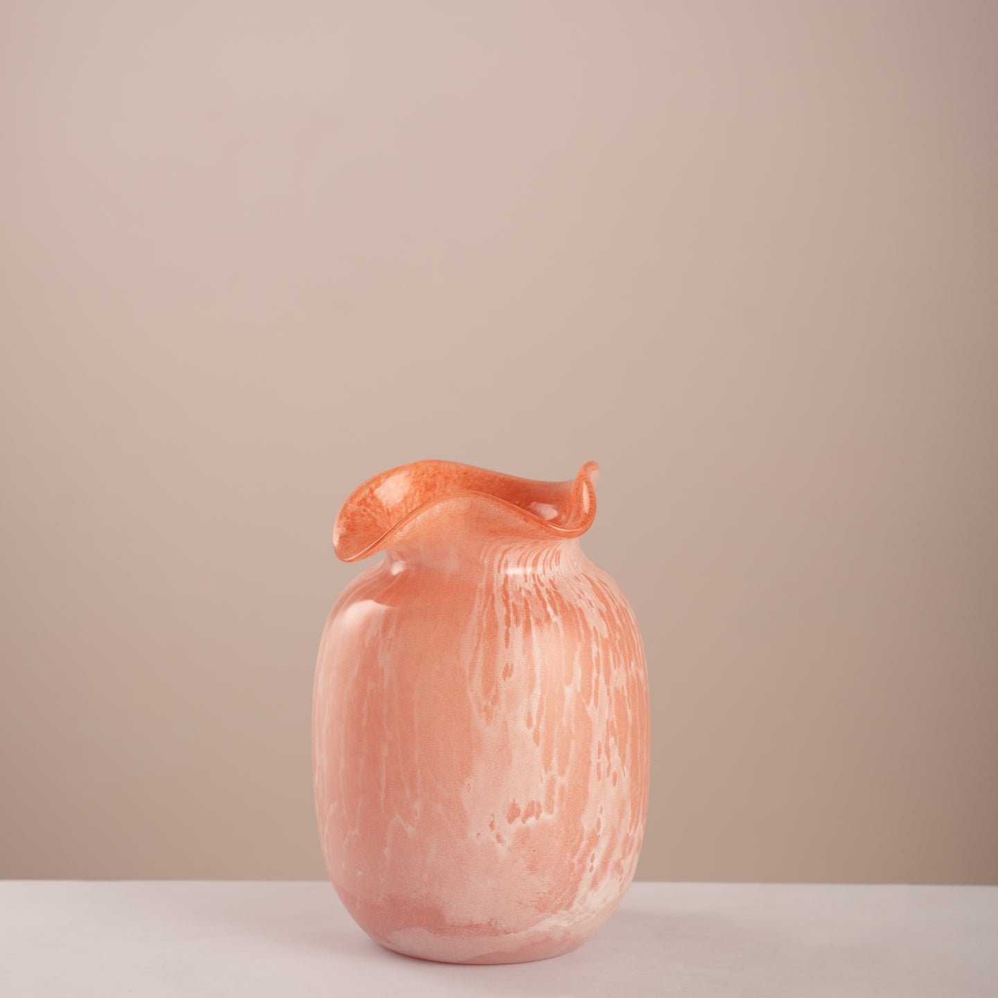 Organic Scalloped Glass Vase - Urban Home
