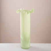 Lime Petal Ribbed Vase - Urban Home