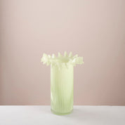 Lime Petal Ribbed Vase - Urban Home