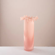 Pink Petal Ribbed Vase - Urban Home
