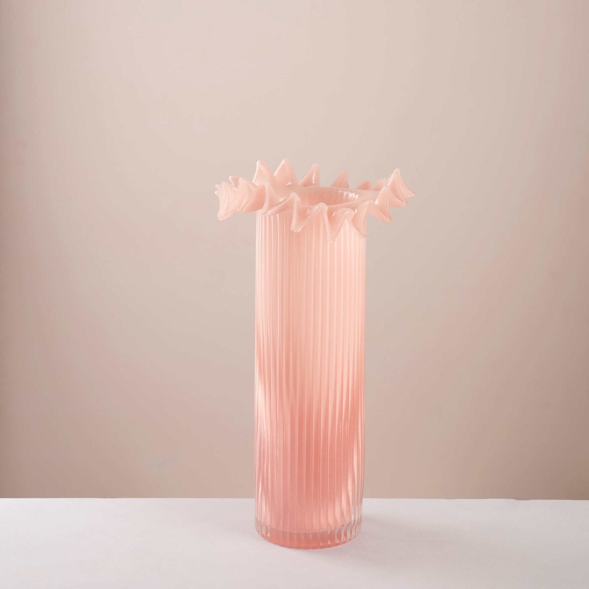 Pink Petal Ribbed Vase - Urban Home