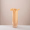 Peach Ribbed Ruffle Glass Vase - Urban Home
