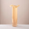 Peach Ribbed Ruffle Glass Vase - Urban Home