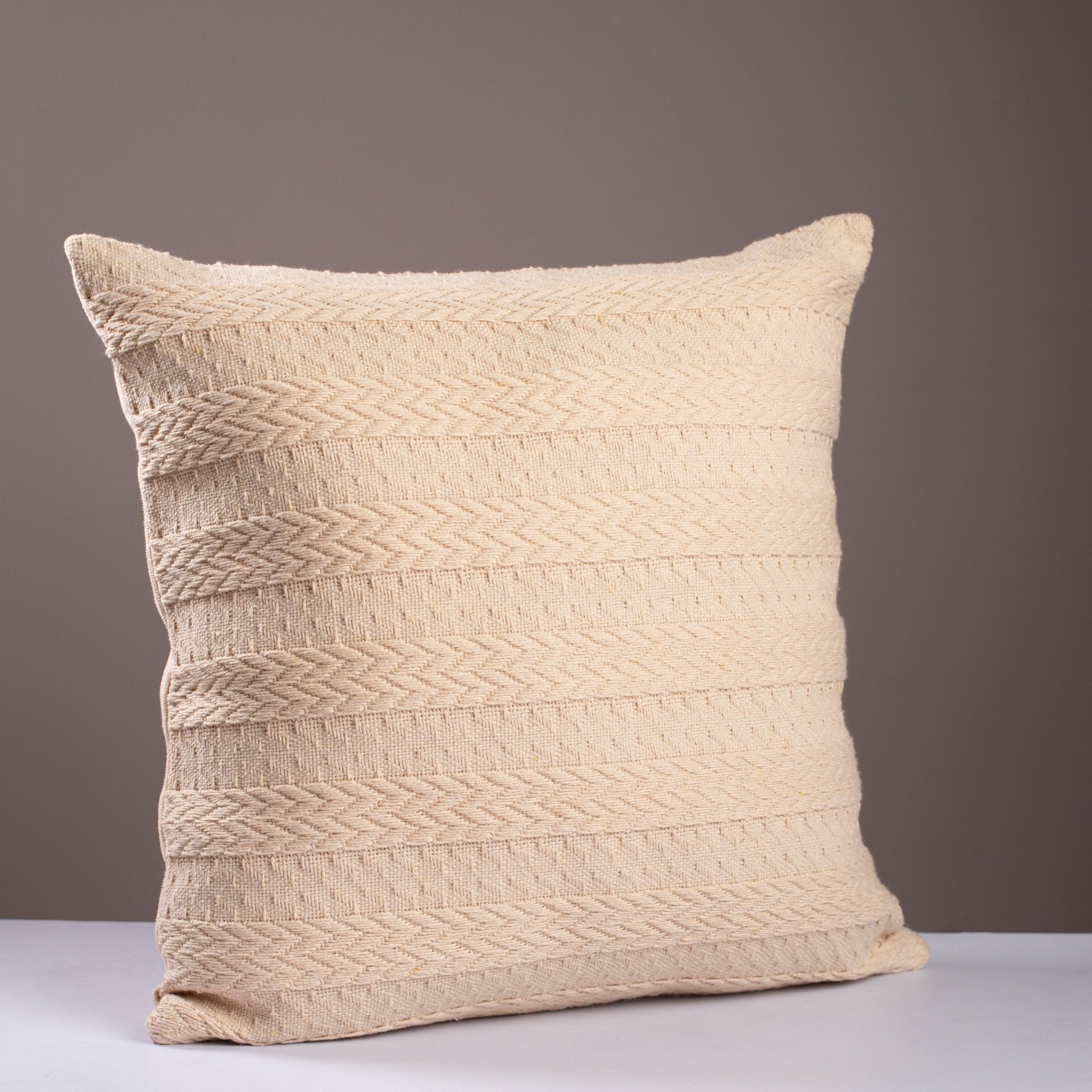 Cream Textured Knit Throw Pillow Cover - Urban Home